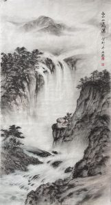 題蔡丹群女士《雲山飛瀑》圖唱和組詩