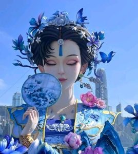 華服彩燈嘉年華見紫霞仙子扮演者朱茵有作
